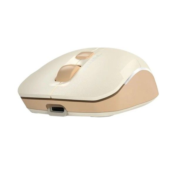 Mouse: A4Tech Fstyler FB26CS Air2 Bluetooth & 2.4G Wireless Mouse Cafe Latte