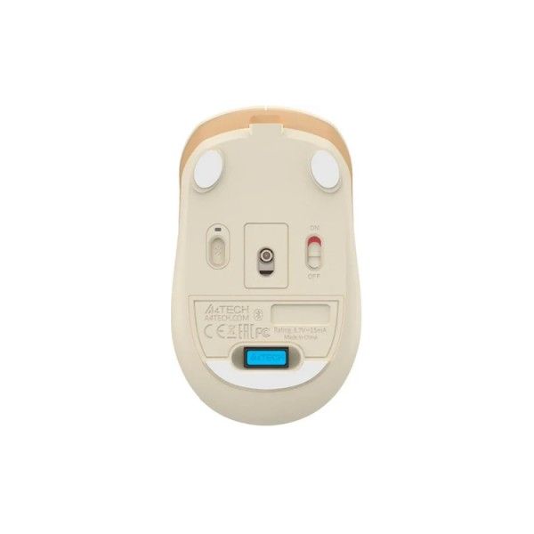 Mouse: A4Tech Fstyler FB26CS Air2 Bluetooth & 2.4G Wireless Mouse Cafe Latte