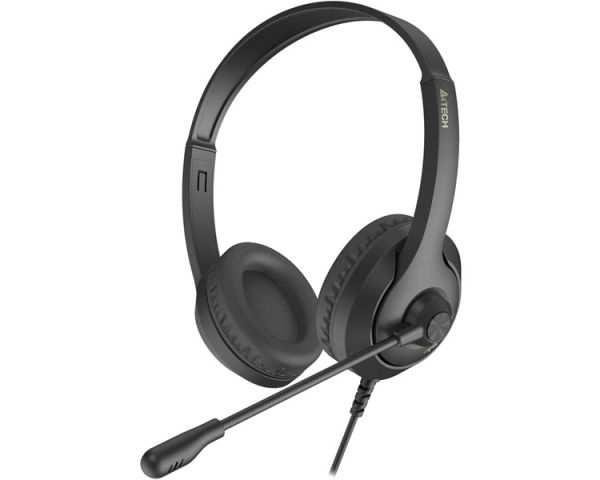 Headphones: A4tech Fstyler FH100U USB Stereo Headset With Mic Stone Black
