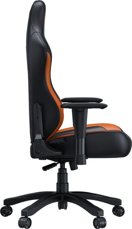 AndaSeat Chair Luna, PVC leather, 1D-Armrests, black-orange