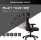 AndaSeat Chair Luna, PVC leather, 1D-Armrests, black-orange