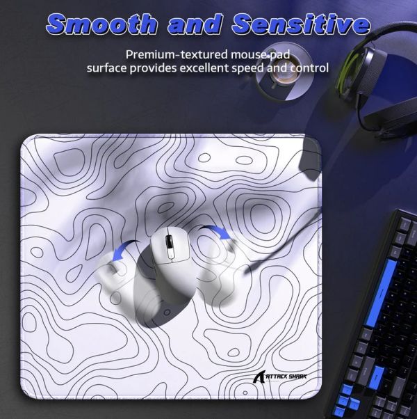 Attack Shark Mouse Pad CM02 L (450x400x4mm) white contour