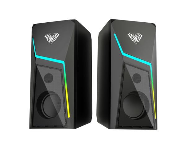 Speaker: AULA N-521 2.0 Wired RGB Gaming Speakers 6W Black