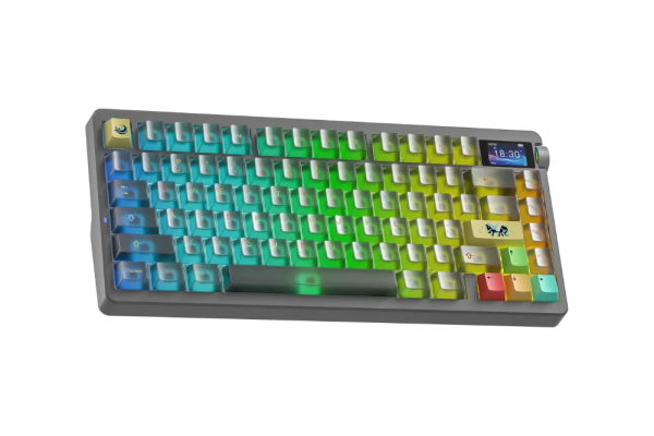 Keyboard: AULA NOVA75 Mechanical Keyboard Black translucent keycaps (Dream Sakura Switch)