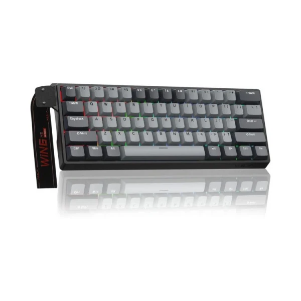 Keyboard: AULA WIN60 HE Pro RGB Mechanical Keyboard Light Grey/Dark Grey (Meteor Magnetic Switch)