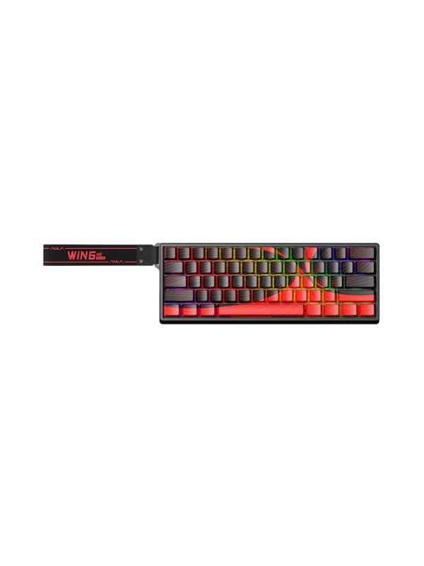 Keyboard: AULA WIN60 MAX RGB Gaming Keyboard Black/Red (Magnetic Switch)