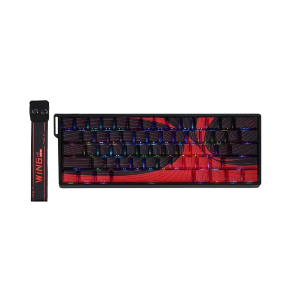 Keyboard: AULA WIN60 MAX RGB Gaming Keyboard Black/Red (Magnetic Switch)