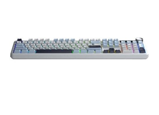 Keyboard: AULA F108PRO RGB Wireless Mechanical Keyboard Light Blue/White/Black Purple (Reaper switch)
