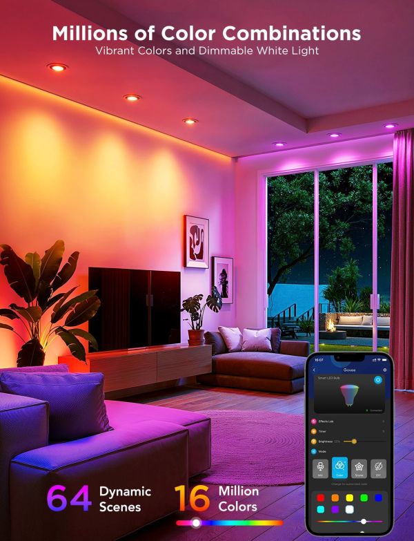 Govee B600D RGBWW Smart LED Bulb GU10 (2 pack)