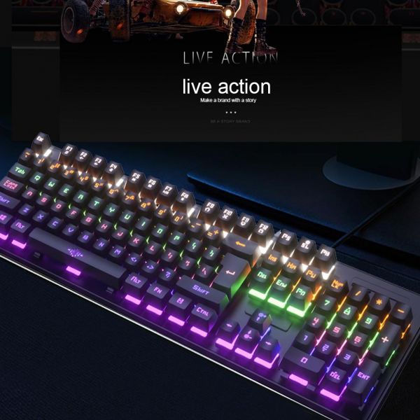 K30 USB Wired Gaming Mechanical Keyboard Blue Switch