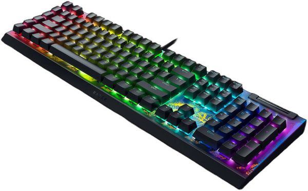 Razer Keyboard mechanical BlackWidow V4 X, 110key, Yellow Switch, USB-A, EN, RGB, Fortnite Ed.