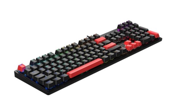 Keyboard: A4Tech Bloody S520N Mechanical Red Plus Switch RGB Gaming Keyboard Fire Black