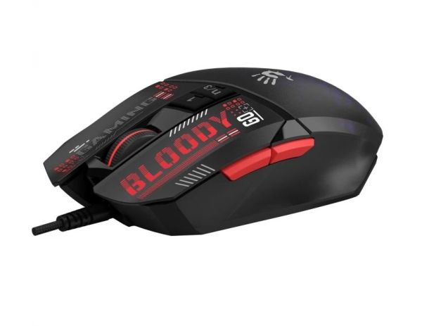 Mouse: A4tech W60 Max Mini Lightweight RGB Gaming Mouse Black