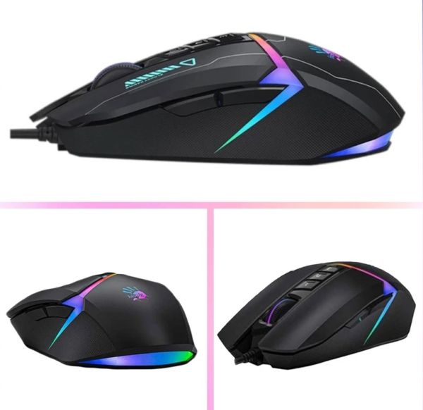 Mouse: A4tech Bloody W60 Max RGB Gaming Mouse Stone Black