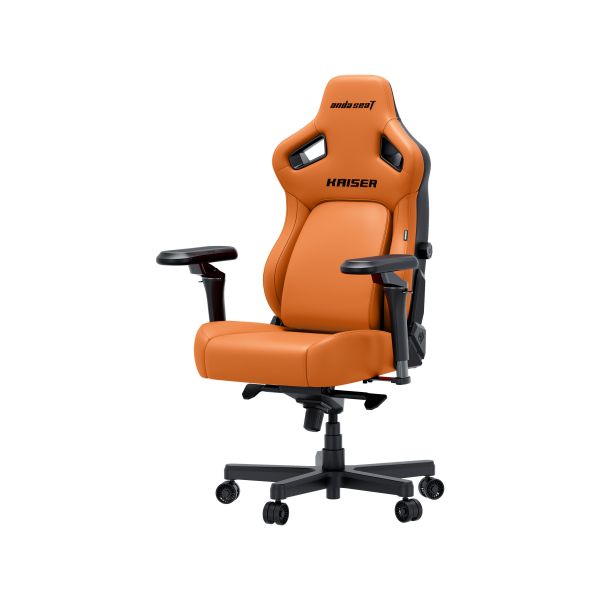 AndaSeat Chair Kaiser 4 V2, PVC leather, 6D-Armrests, orange
