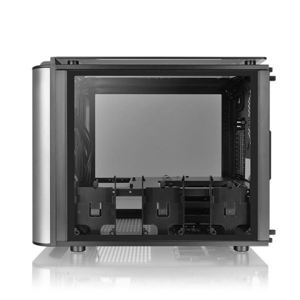 Level 20 VT, THERMALTAKE, CASE, Black, mATX, 1x200mm Fan, AIO 240mm, air 185mm, GPU 350mm, 3x3.5”, USB 3.0x2, USB 2.0x2, Aud