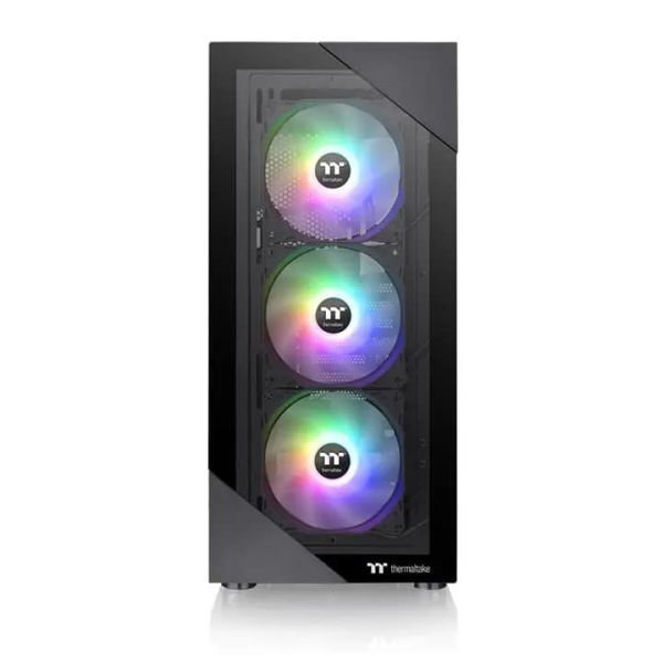 View 200 TG ARGB, THERMALTAKE, CASE, Black, ATX, 3x120mm ARGB Fans, AIO 360mm, air 166mm, GPU 330mm, 2x3.5", USB 3.0x2, Audi