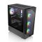 View 200 TG ARGB, THERMALTAKE, CASE, Black, ATX, 3x120mm ARGB Fans, AIO 360mm, air 166mm, GPU 330mm, 2x3.5", USB 3.0x2, Audi