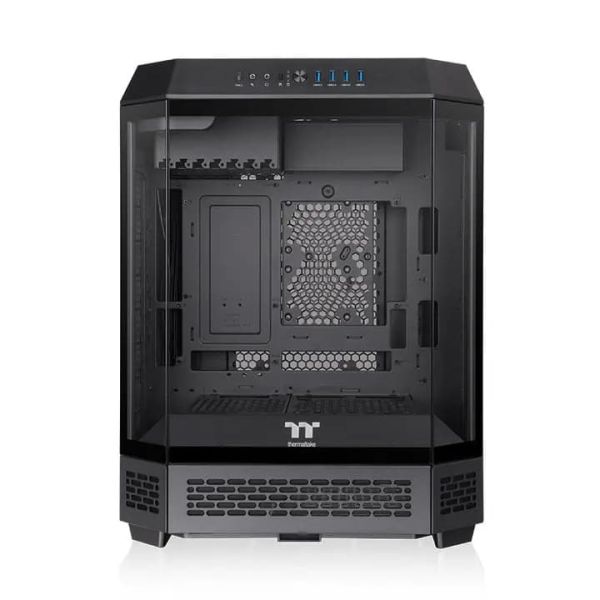 The Tower 600, THERMALTAKE, CASE, Black, ATX, 2x140mm Fans, AIO 420mm, air 210mm, GPU 400mm, 1x3.5", Type-C, USB 3.0x4, Audi