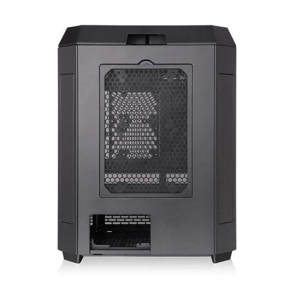 The Tower 600, THERMALTAKE, CASE, Black, ATX, 2x140mm Fans, AIO 420mm, air 210mm, GPU 400mm, 1x3.5", Type-C, USB 3.0x4, Audi