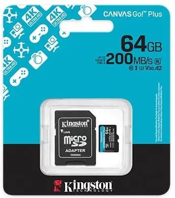 Kingston,SDCG4, 64GB, Canvas Go Plus Memory Card