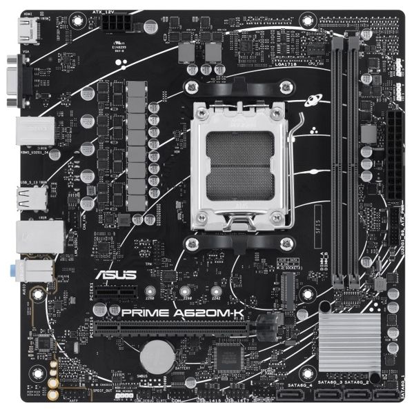 ASUS Motherboard PRIME A620M-K sAM5 A620 2xDDR5 HDMI D-Sub mATX