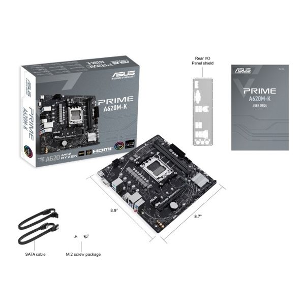 ASUS Motherboard PRIME A620M-K sAM5 A620 2xDDR5 HDMI D-Sub mATX