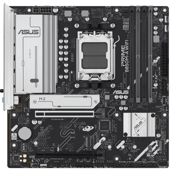 ASUS Motherboard PRIME B850M-A WIFI sAM5 B850 4xDDR5 M.2 HDMI DP WiFi BT mATX