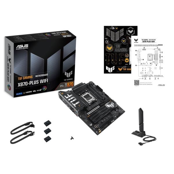 ASUS Motherboard TUF GAMING X870-PLUS WIFI sAM5 X870 4xDDR5 M.2 HDMI WiFi BT ATX