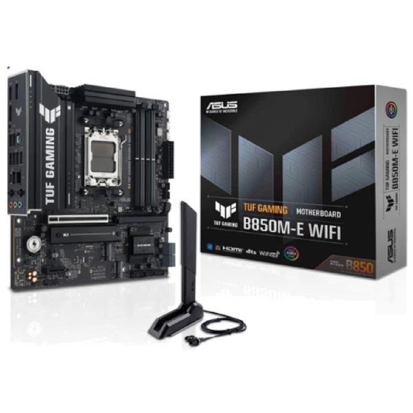 ASUS Motherboard TUF GAMING B850M-E WIFI sAM5 B850 4xDDR5 M.2 HDMI DP WiFi BT mATX
