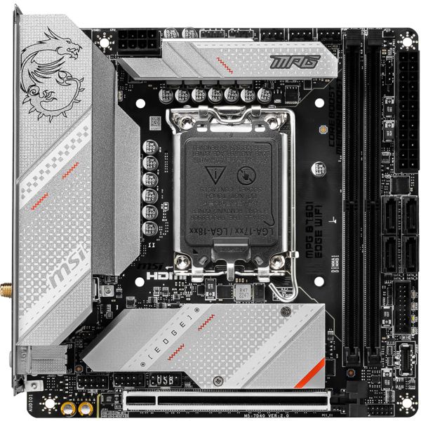 MSI Motherboard MPG B760I EDGE WIFI s1700 B760 2xDDR5 M.2 HDMI DP WiFi BT mITX