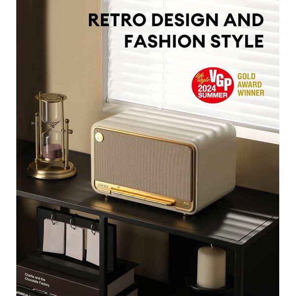 Speaker Edifier D32, 60W, Bluetooth, USB-C, AUX, Wi-Fi AirPlay, Speaker, White