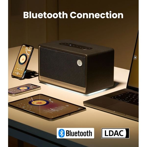 Speaker Edifier ES300, 60W, Bluetooth, Wi-Fi (Apple AirPlay), USB-A, AUX, Tabletop Speaker, Black