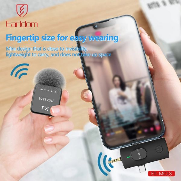 Earldom Collar Clip 3in1 Wireless Microphone MC13