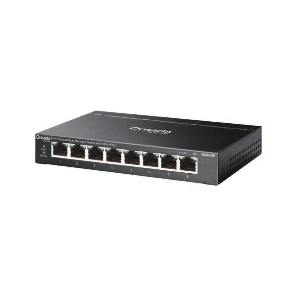 TP-Link, ES208GP, Switch, Omada 8-Port Gigabit Easy Managed Switch with 8-Port PoE+