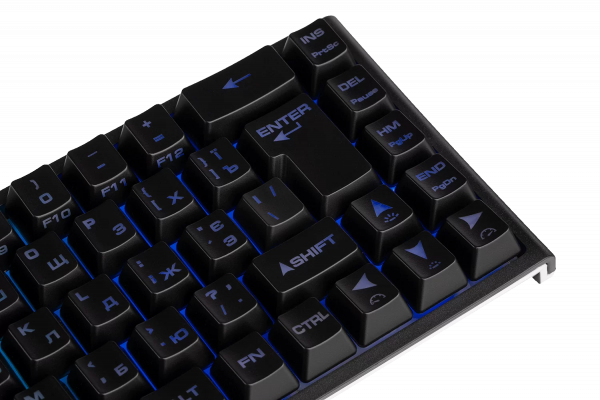 2E GAMING Membrane keyboard KG360 68key, USB-A/WL, EN/UA/RU, RGB, black