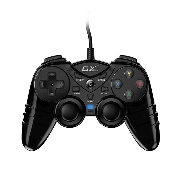 MaxFire GX-17UV, Genius USB Game Controller for PC Dual motor for real vibration effects- 4 way D-pad, 4 shortcuts buttons