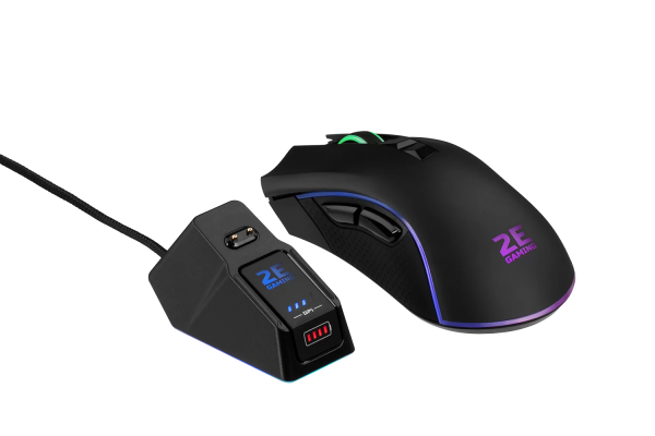 2E GAMING Mouse MG340 WL, RGB, USB-A/WL, black