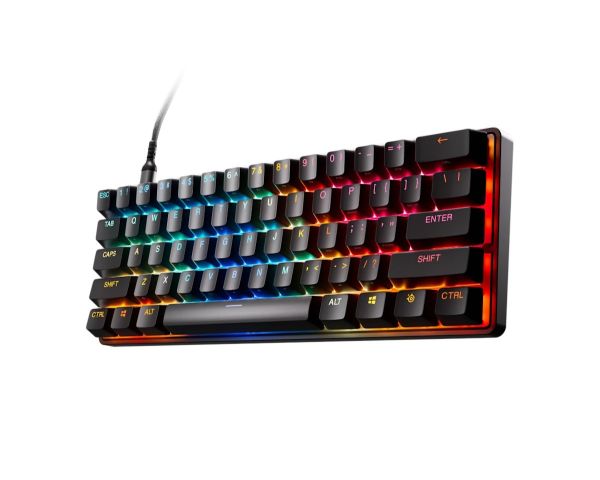 SteelSeries Keyboard mechanical Apex Pro Mini Gen 3, 75key, OmniPoint 3.0 Adjustable HyperMagnetic Switches, USB-A, EN, RGB, black