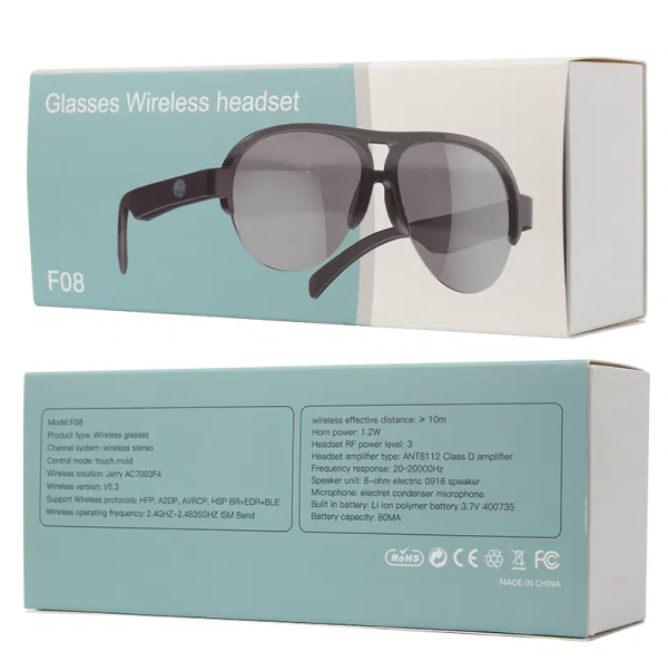 F08 Glasses Wireless Headset