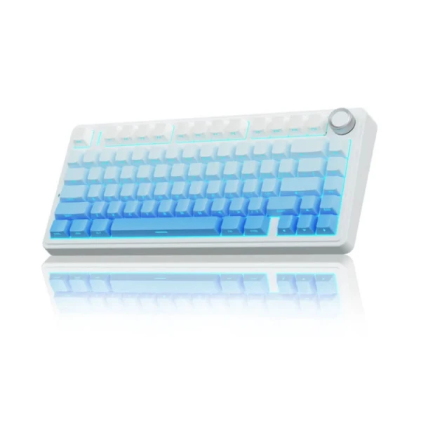 Keyboard: AULA F75 Pro RGB Mechanical Keyboard Glacier White/Gradient Blue (Star Vector Switch)