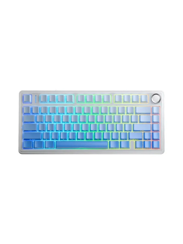 Keyboard: AULA F75 Pro RGB Mechanical Keyboard Glacier White/Gradient Blue (Star Vector Switch)