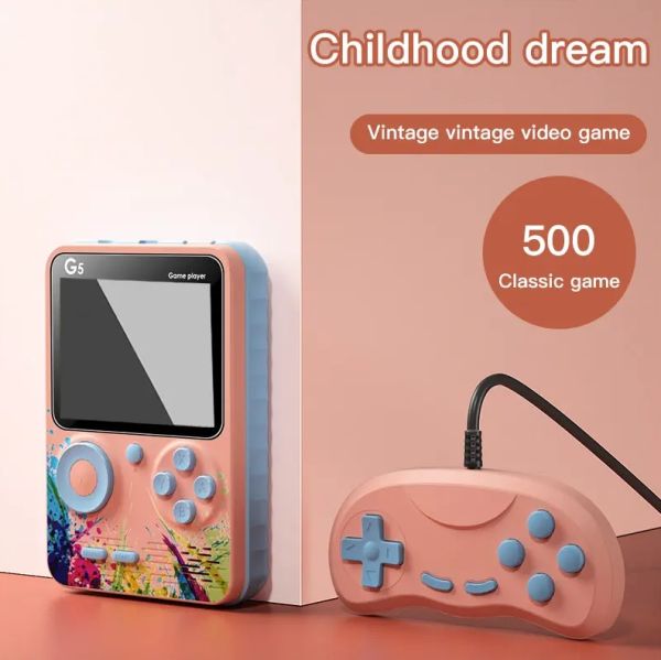 G5 Handheld Gaming Device Two-Player Pink