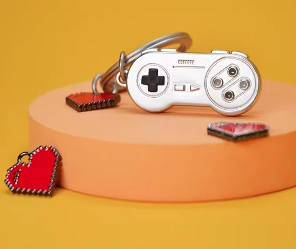 Game Console Alloy Car Keychain