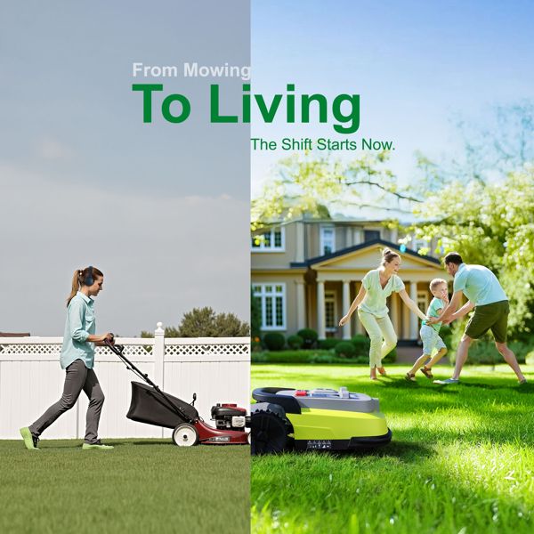 UBTech M10 PRO, WiFi, Bluetooth, Wire Free Robotic Lawn Mower, Green/Grey