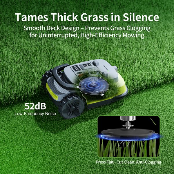 UBTech M10 PRO, WiFi, Bluetooth, Wire Free Robotic Lawn Mower, Green/Grey