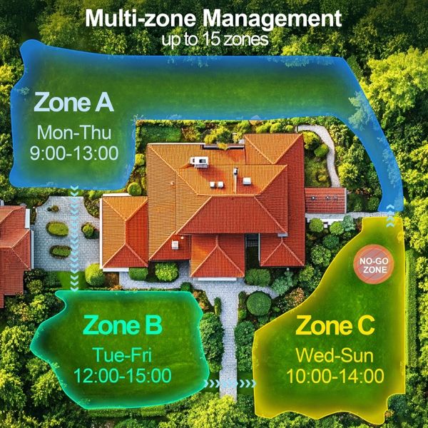 UBTech M10 PRO, WiFi, Bluetooth, Wire Free Robotic Lawn Mower, Green/Grey