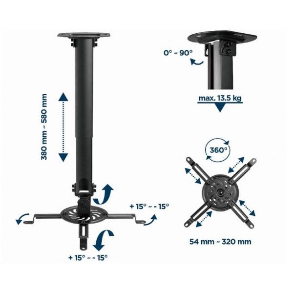 Projector Mount: Gembird CM-B-01 Adjustable Ceiling Mount For Projector/Beamer
