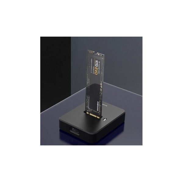 Hard drive docking station: Gembird DD-U3M2 Desktop USB Type-C M.2 SATA & NVME SSD drive docking station black