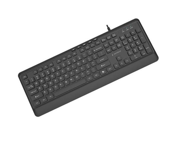 Keyboard: Gembird KB-MCH-05 Slim wired multimedia keyboard US layout Black